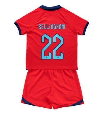 Maillot de foot Angleterre Jude Bellingham #22 Extérieur enfant Monde 2022 Manches Courte (+ pantalon court)